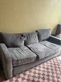 grey three seat couch