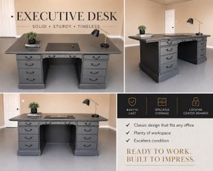 Vintage Restored Executive Desk (1972)
