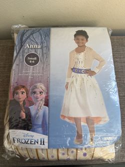 New Youth Girls Disney Frozen II Anna Costume Size Small 4-6 * Missing Belt*