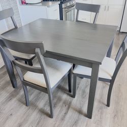 Bonito Comedor De Madera Color Gris Nuevo En Su Caja 