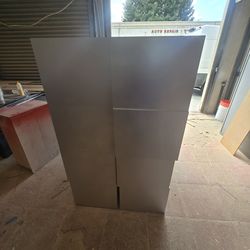 8 Wooden benches covered in aluminum. 72×18×16