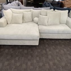 Cream Beige Over Sized Sectional 