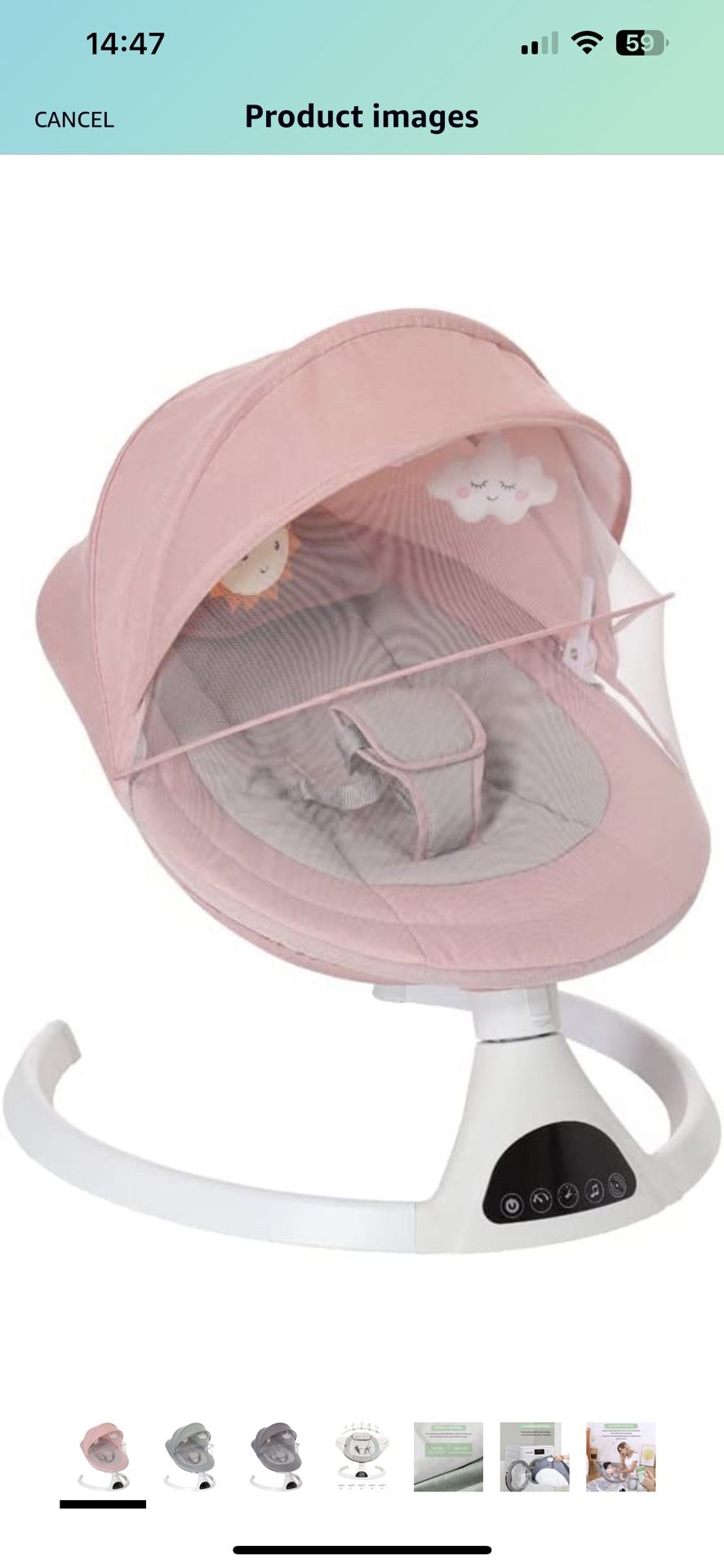 Baby Rocking Chair - swing pink