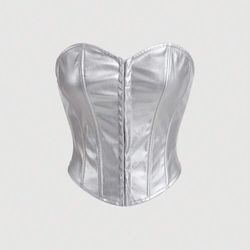 Silver Leather Corset 