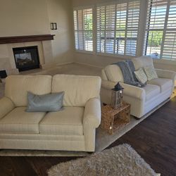 Two Thomasville Love Seats In Like New Condition. 