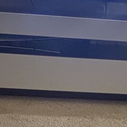 Wood and White TV Stand