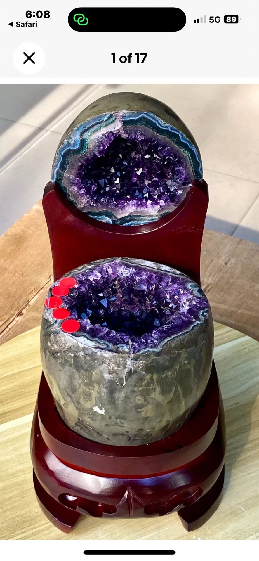 8.8Lb Natural Amethyst Quartz Crystal Cluster Geode Egg