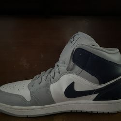 Grey And Blue Jordan 1 Mid 