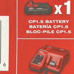 New 1.5AH Milwaukee M18 Battery and Charger 