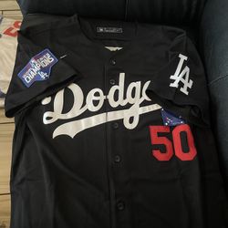 LA Dodgers Mens Mookie Betts Black Jerseys