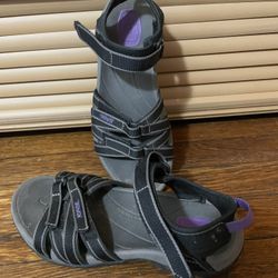 Teva Women's Tirra Sport Hiking Water Sandals Classic 4266 Black Gray Size 8