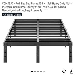 Full size bed frame 16in high 14in clearance