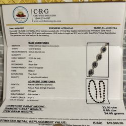 Real Earth Mined Diamond And Sapphire Necklace