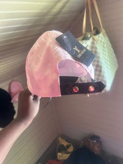 Pink and brown Hat
