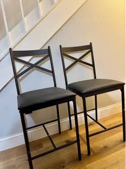 2 Padded Counter Height Chairs