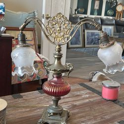 Antique Double Bulb Lamp