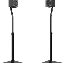 USX MOUNT Universal Speaker Stands, Height Adjustable Extend 30.0" to 39.1" for Satellite Speakers & Small Bookshelf Speakers up to 11 lbs Per Stand, 