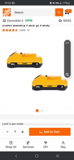 2pk 3.0 Dewalt. 140$ Value