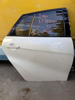 Toyota Mirai Rear Door White Passenger Side RH 2016 - 2020 ; J466