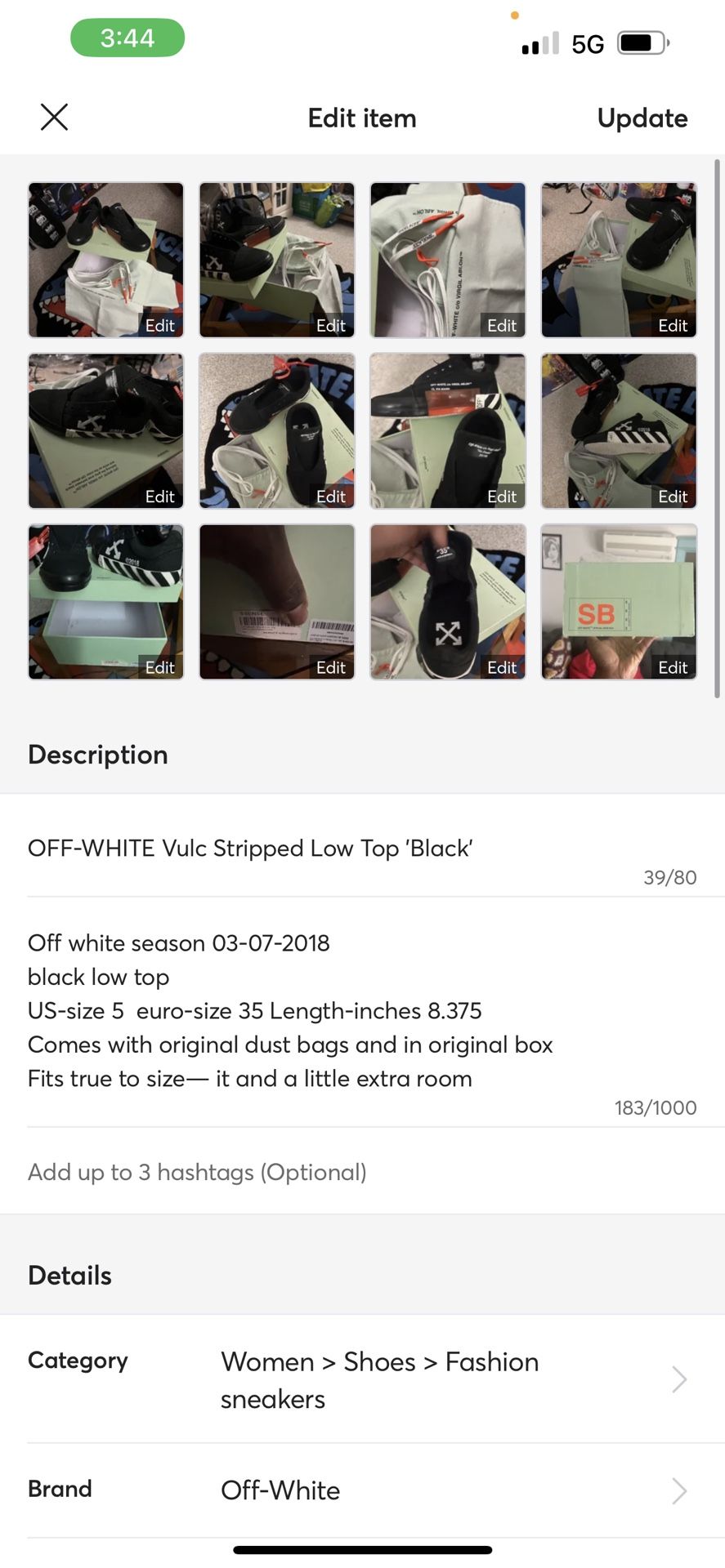 Off white season 03-07-2018 Sneaker black low top