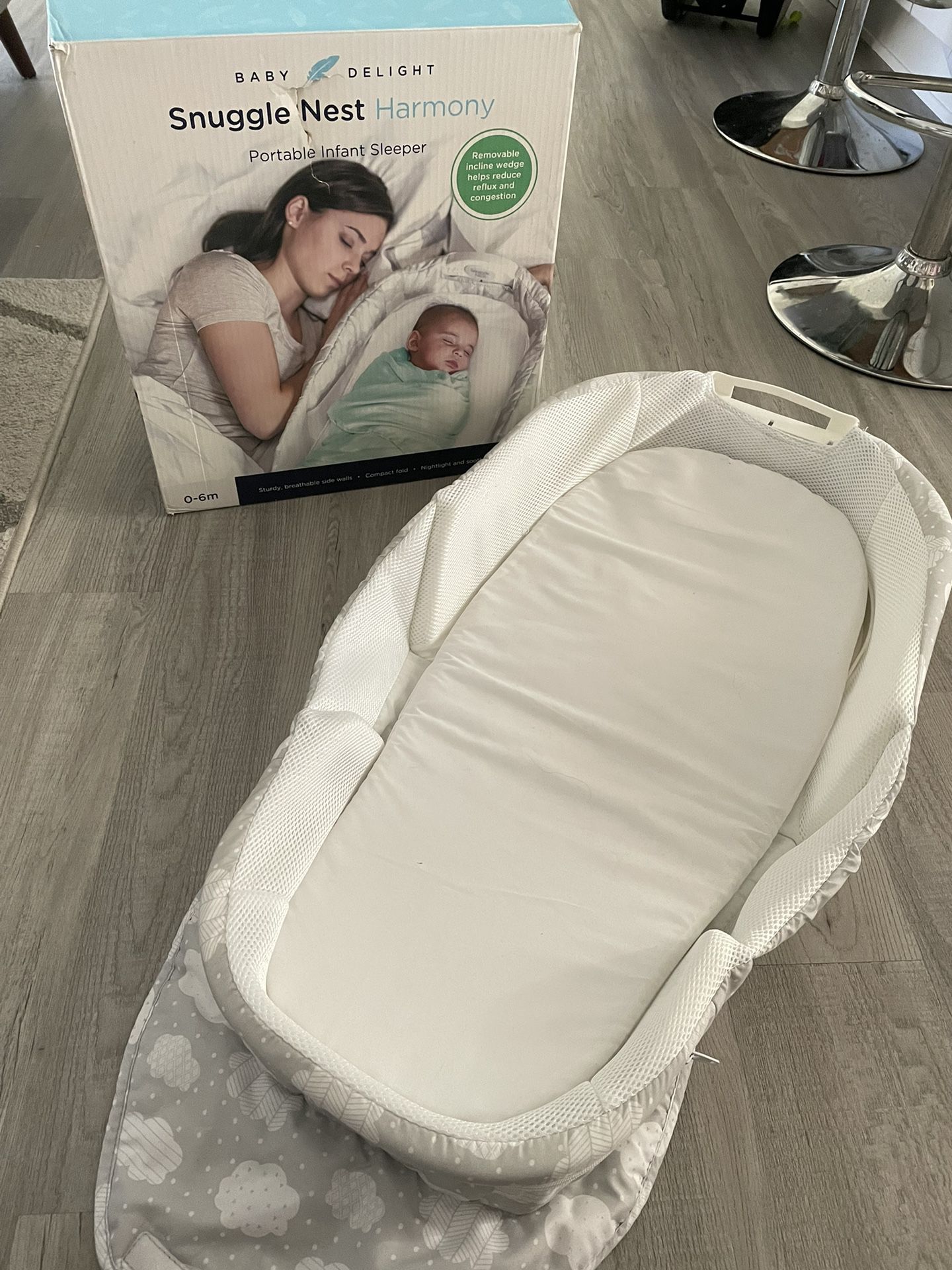 Baby Delight Snuggle Nest Harmony Portable Infant Lounger 