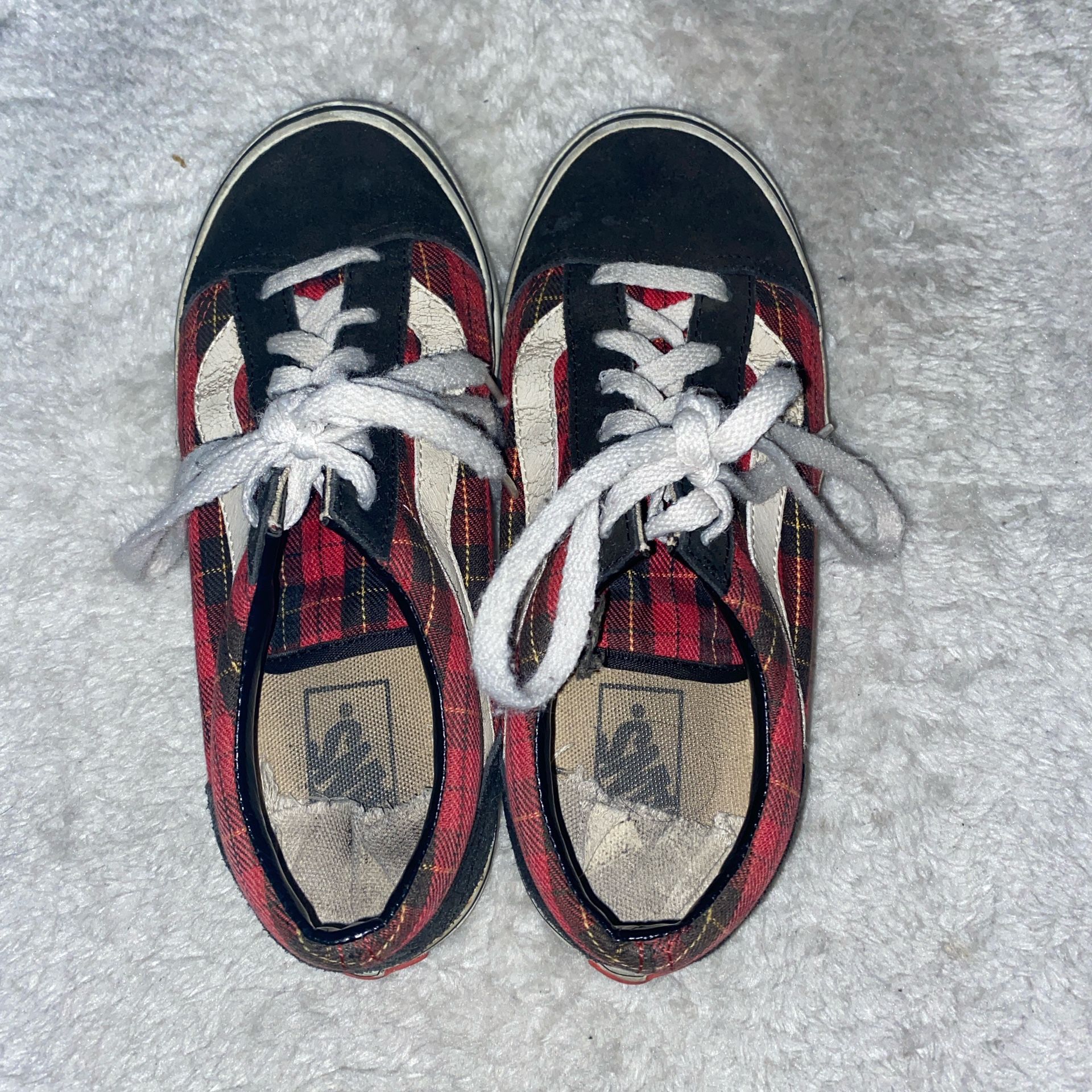 Black And Red Plaid Vintage Vans