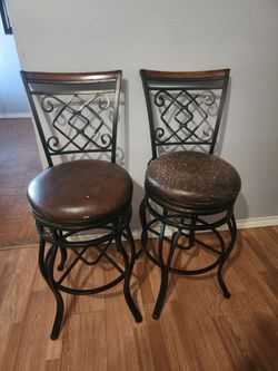 Swivel metal chairs