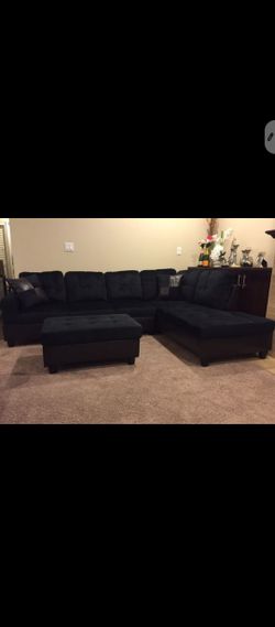 Sectional and ottoman