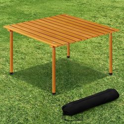 Mesa Plegable De Madera De Camping 