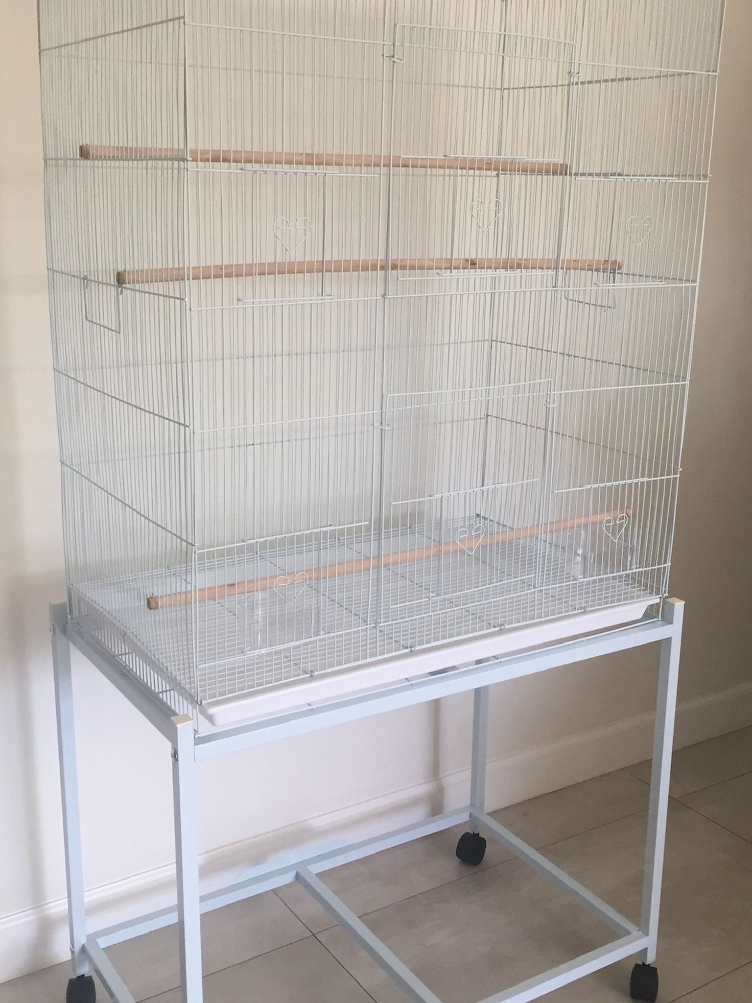 Large Flight Bird Cage With Stand On Wheels BRAND NEW