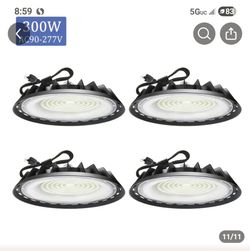 300Watt LED UFO Style Lights Waterproof Set-of-4