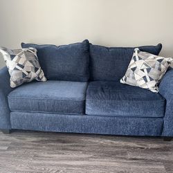 Navy loveseat 