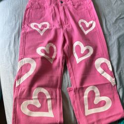 Pink Jeans Size Medium For Junior Girls 