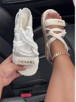 Designer White Rope Sandals 