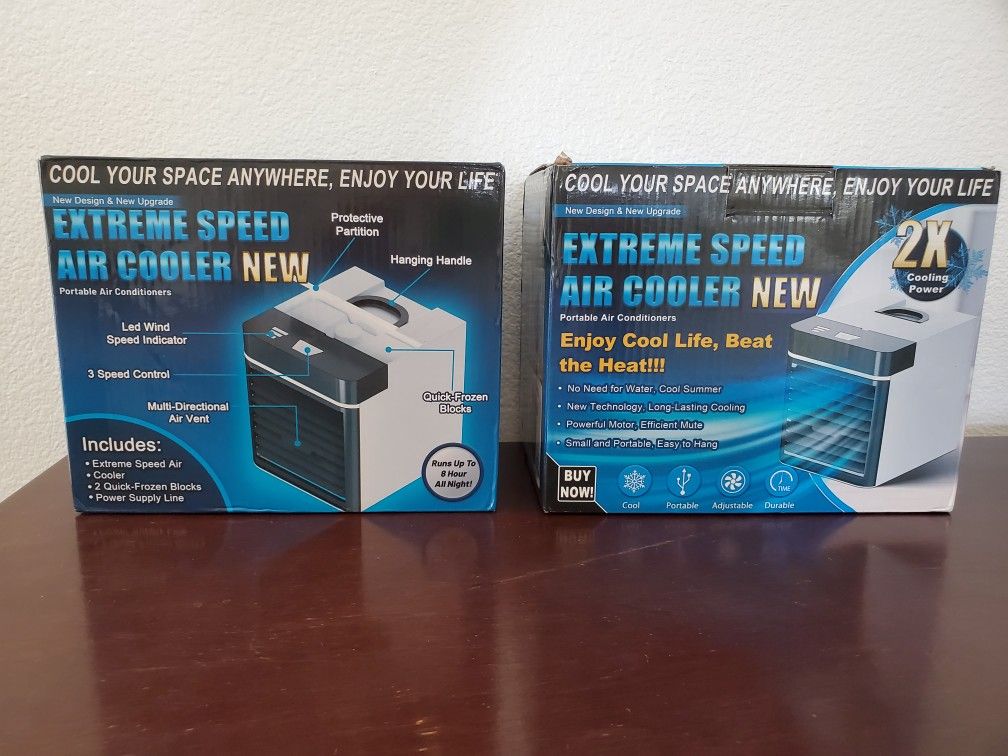 2 AC cooling portable units