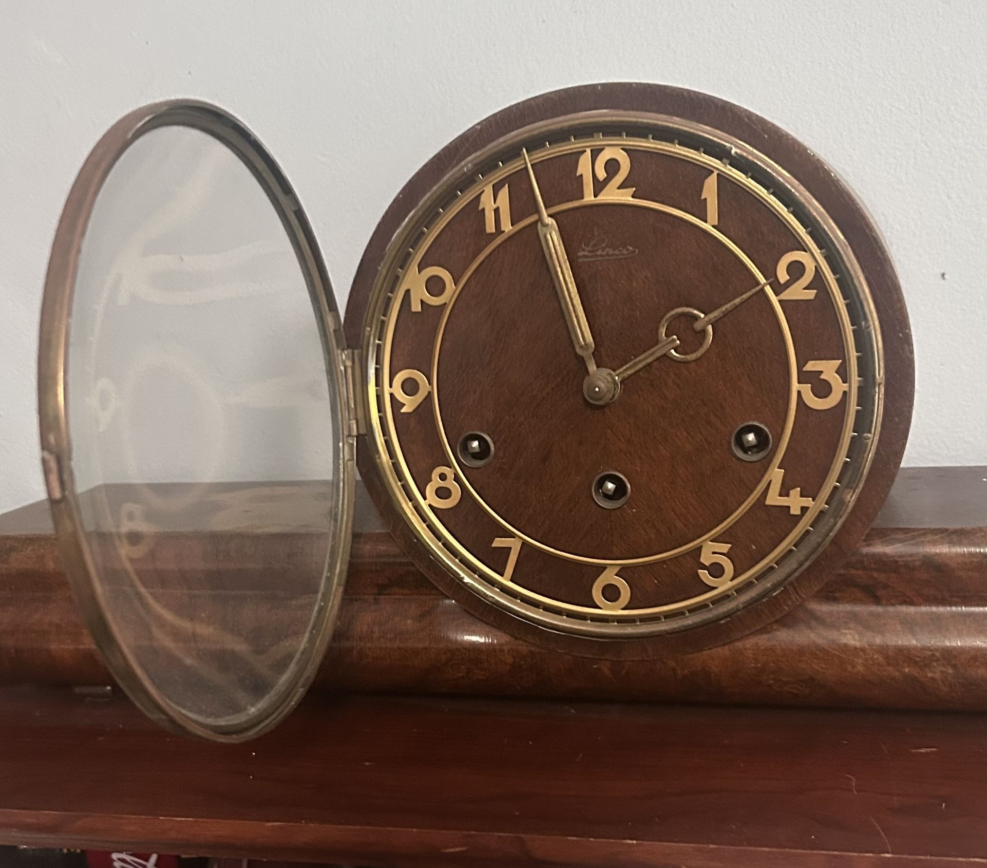 Antique Mouthe chime mantle clock/ Antique Reloj