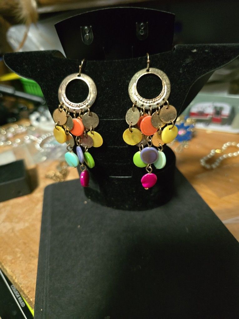 Pretty Colorful Dangle Earrings 
