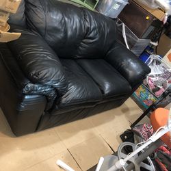 Black Leather Loveseat