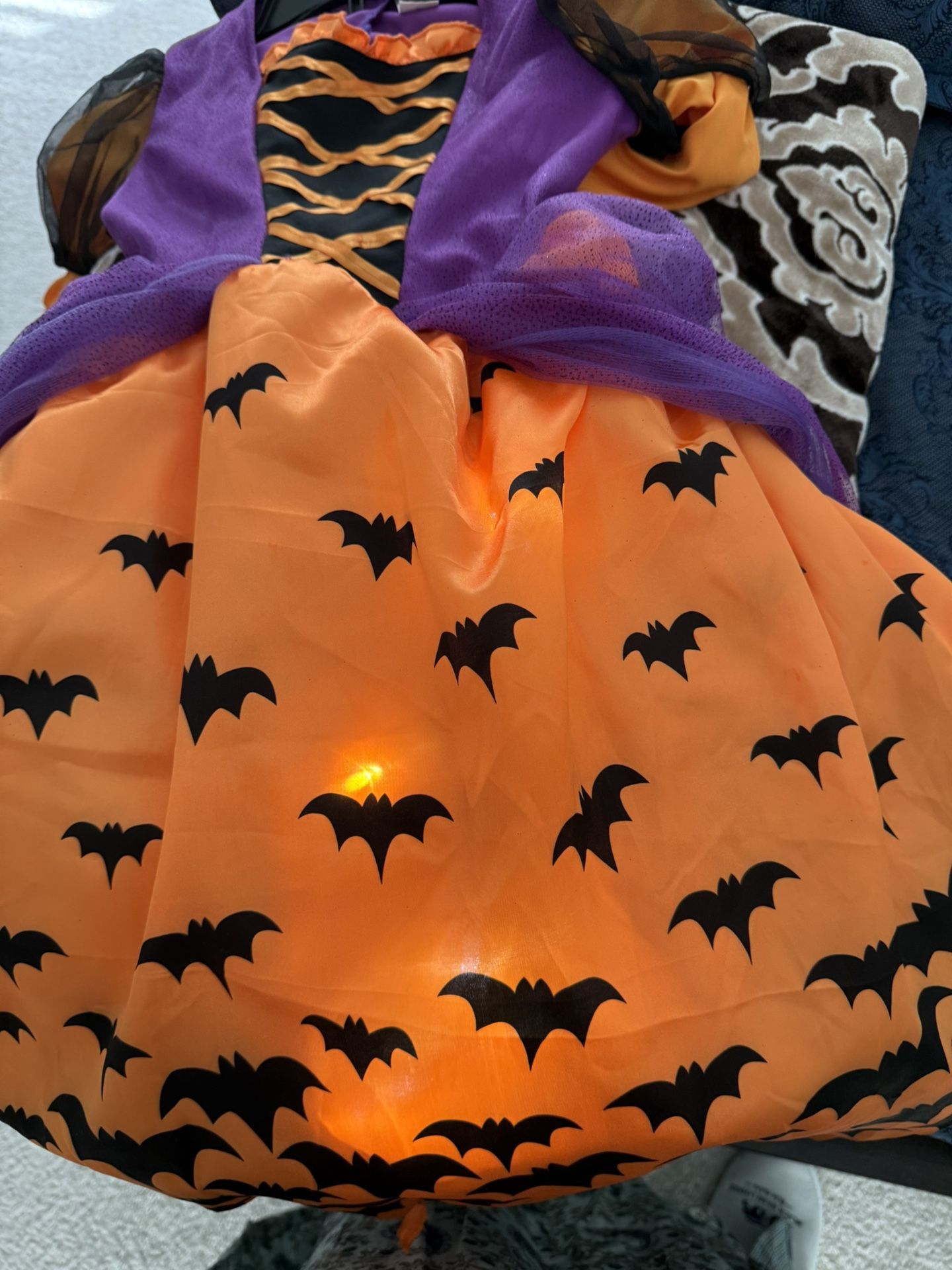 Halloween bat /Witch Costume Youth Lights Up