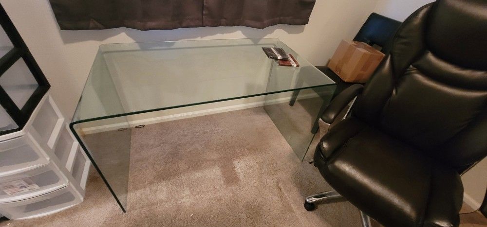 Glass Desk And Chair