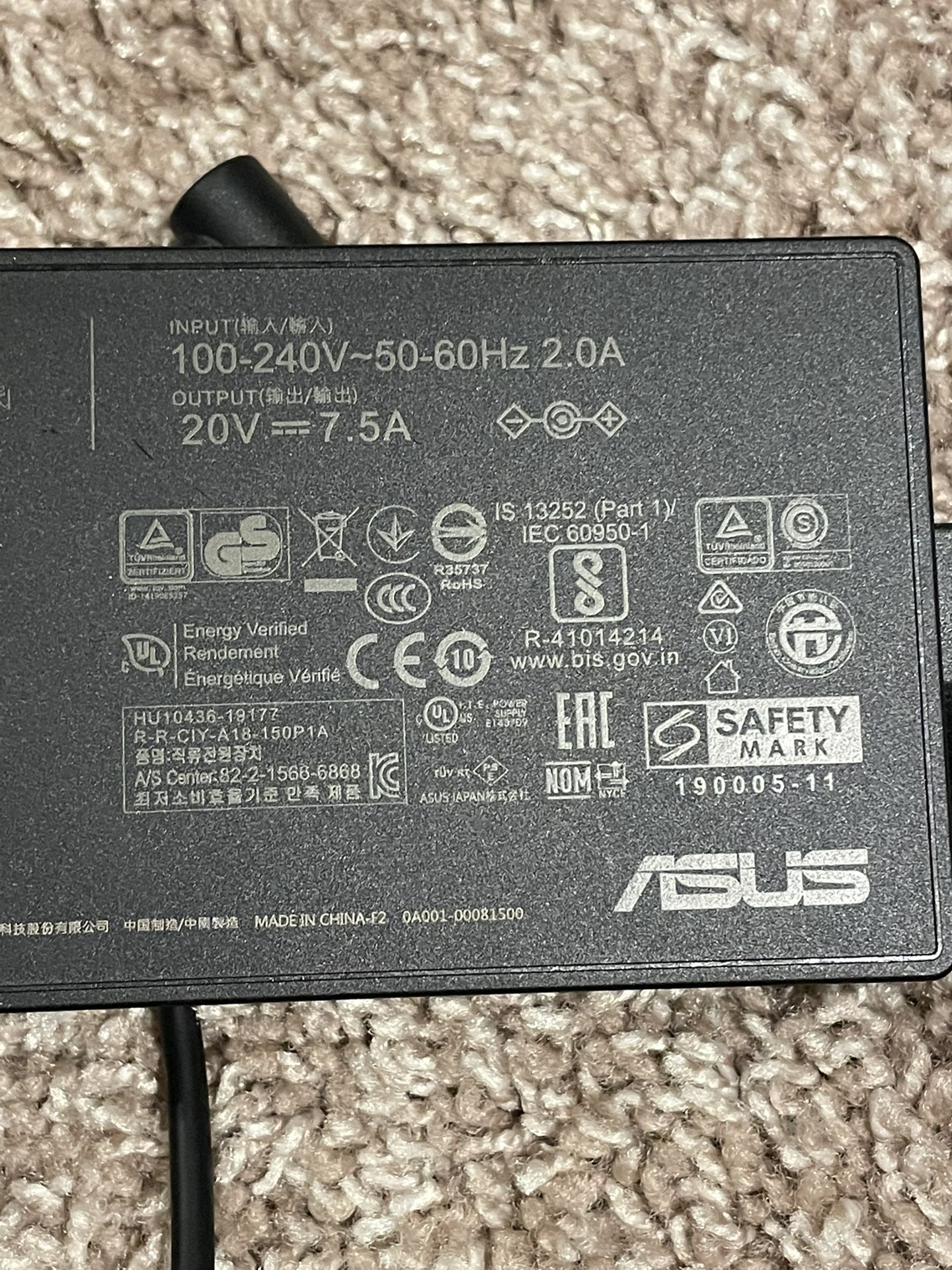 ASUS ROG Original 20V 7.5A AC Adapter