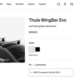 Thule Roof Rack System for Jeep Compass