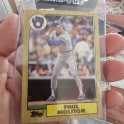 Paul Molitor Milwaukee Brewers '87 Topps Baseball Card 