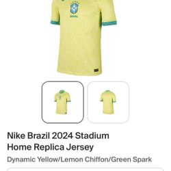 Nike Mens XL Brazil 2024 Stadium Home Jersey