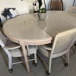 Oval Table, China cabinet, Chair