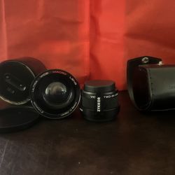 Zykkor Macro 49mm Wide Angle Lens & Zykkor Auto 2x Teleconverter