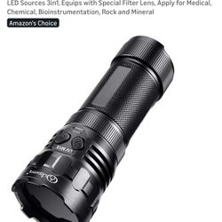 20000mW Output 365nm UV Light Flashlight Utilizes LG LED Sources 3in1, Equipped with Special Filter Lens