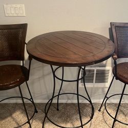 Pub Table and Chairs. 