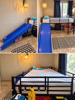 Twin Kids Loft Bed with slide
