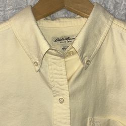 Eddie Bauer: Long Sleeved Button Front Cotton Shirt, Size: Medium 